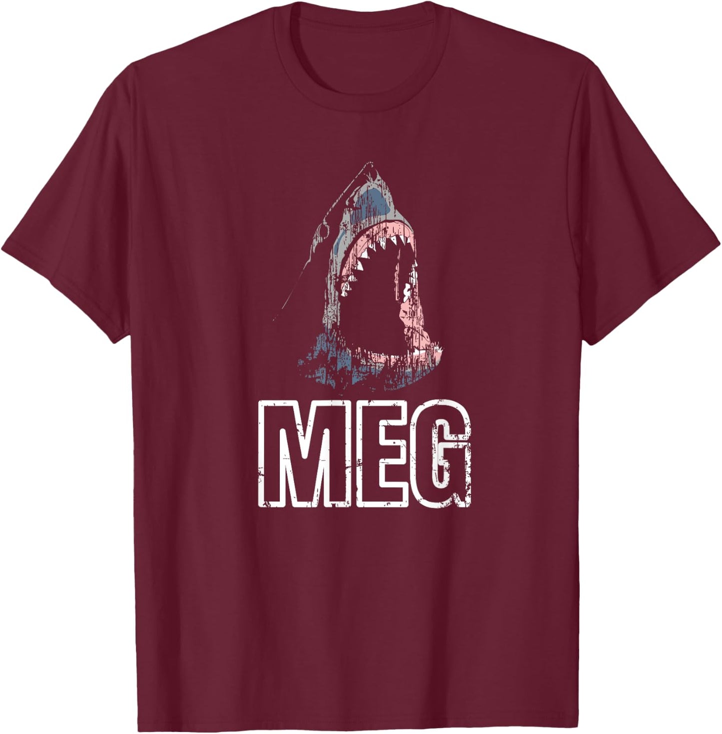 Meg Shark Megalodon Shark Shirt Shark Gifts T-Shirt - T-Shirt | Maroon