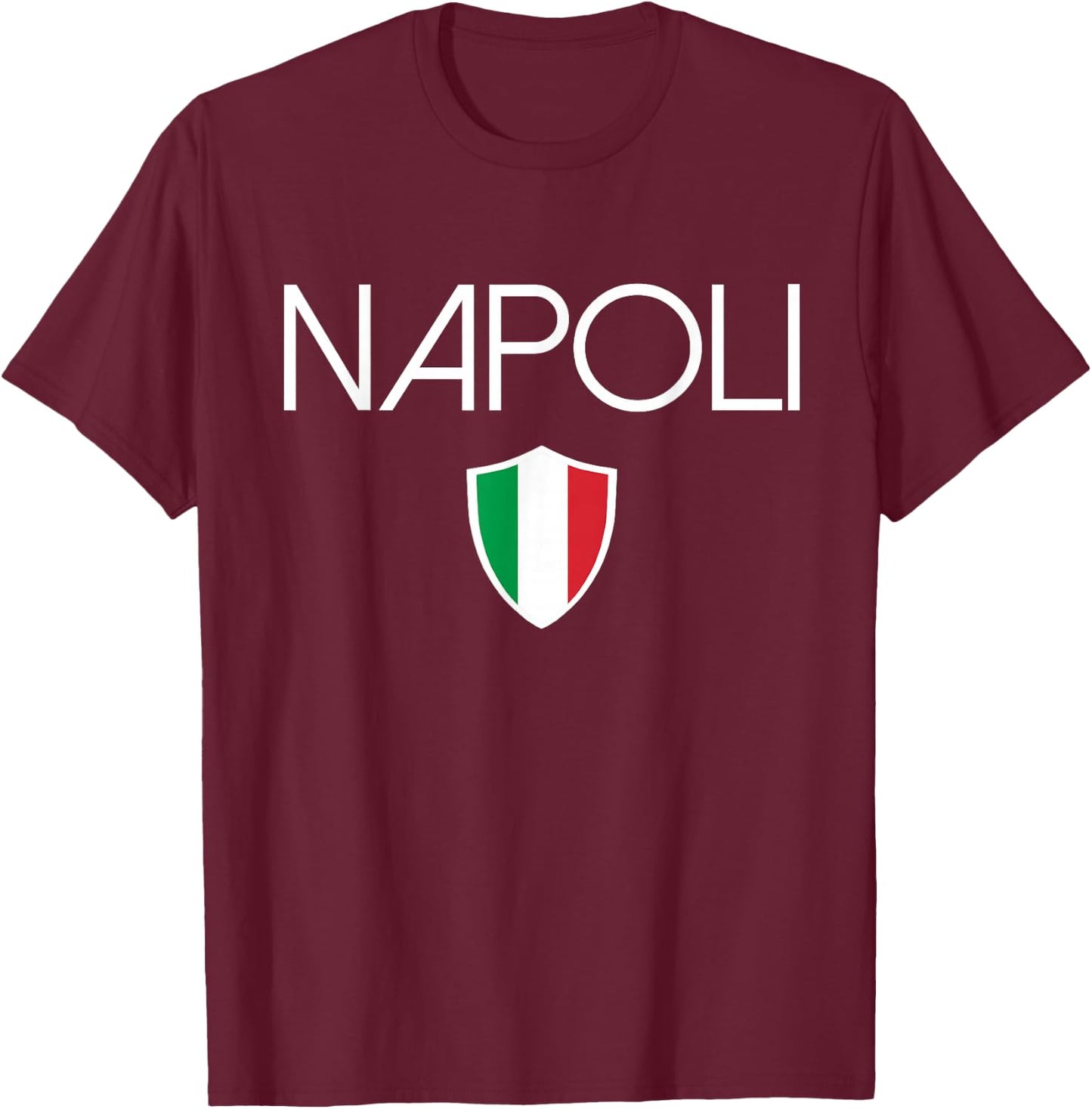 Napoli Italian Flag Naples Italy Soccer Souvenir T-Shirt - T-Shirt | Maroon