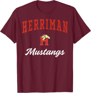 Herriman High School Mustangs C3 T-Shirt - T-Shirt | Maroon
