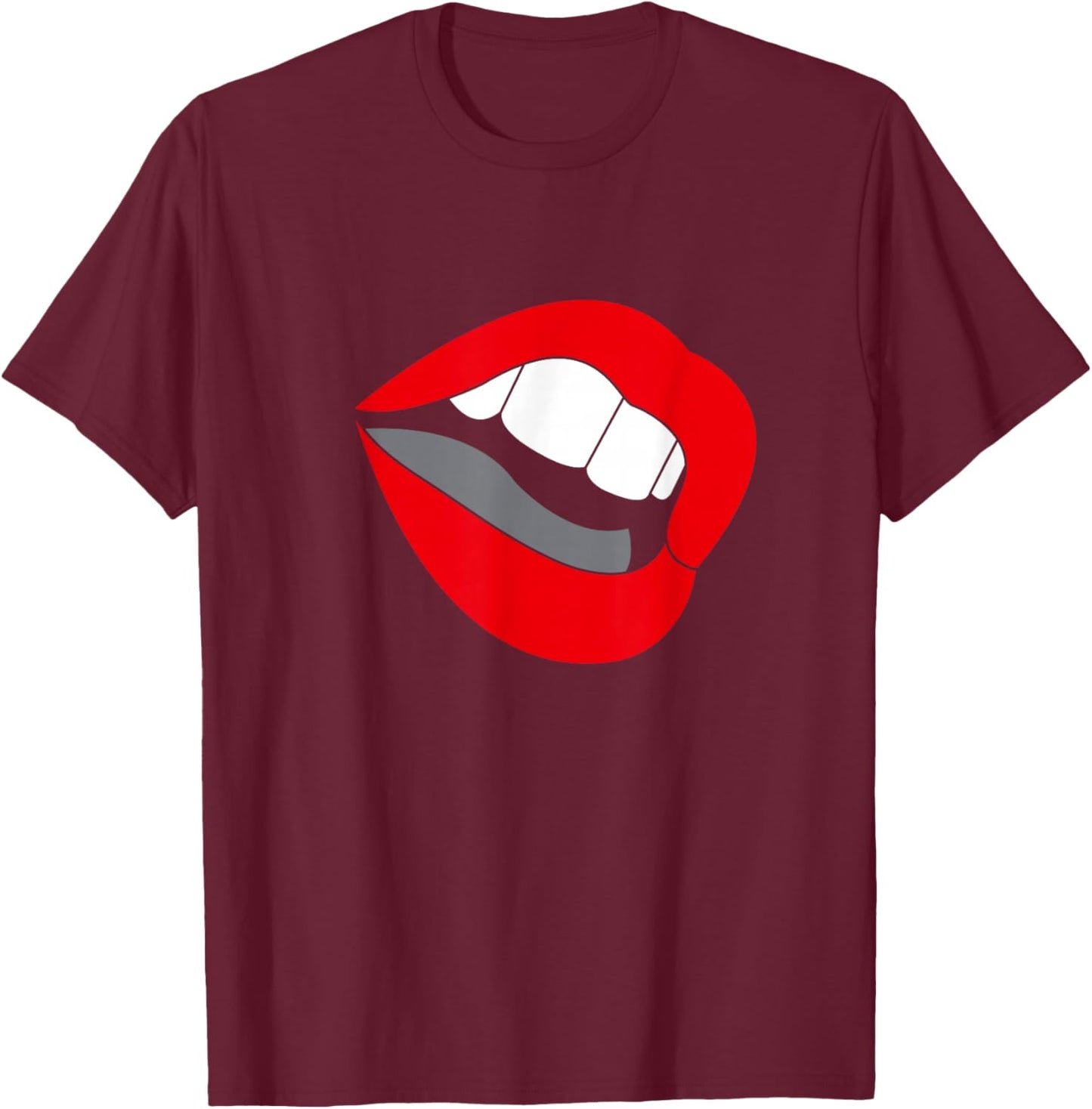 Kylie Minogue Lips Graphic T-Shirt - T-Shirt | Maroon