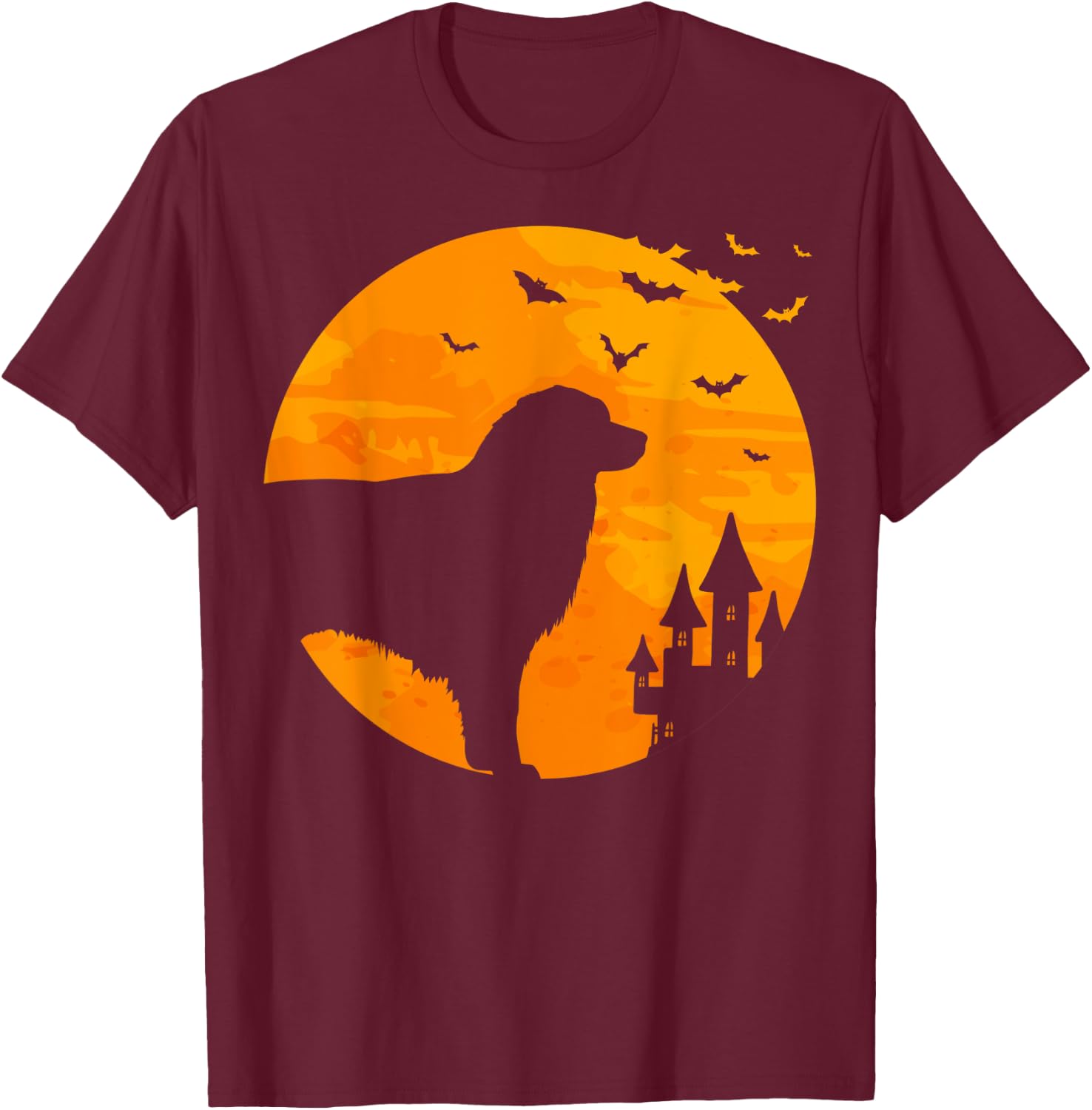 Aussie Scary Halloween T Shirt T-Shirt - T-Shirt | Maroon