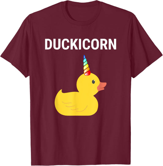 Duckicorn Rubber Duck Unicorn Cute Funny Duck Lover T-Shirt - T-Shirt | Maroon