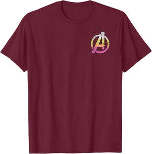 Marvel Avengers Distressed Classic Logo Graphic T-Shirt - T-Shirt | Maroon