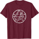Necronomicon Symbol, Gothic Horror Distressed Occult T-Shirt - T-Shirt | Maroon
