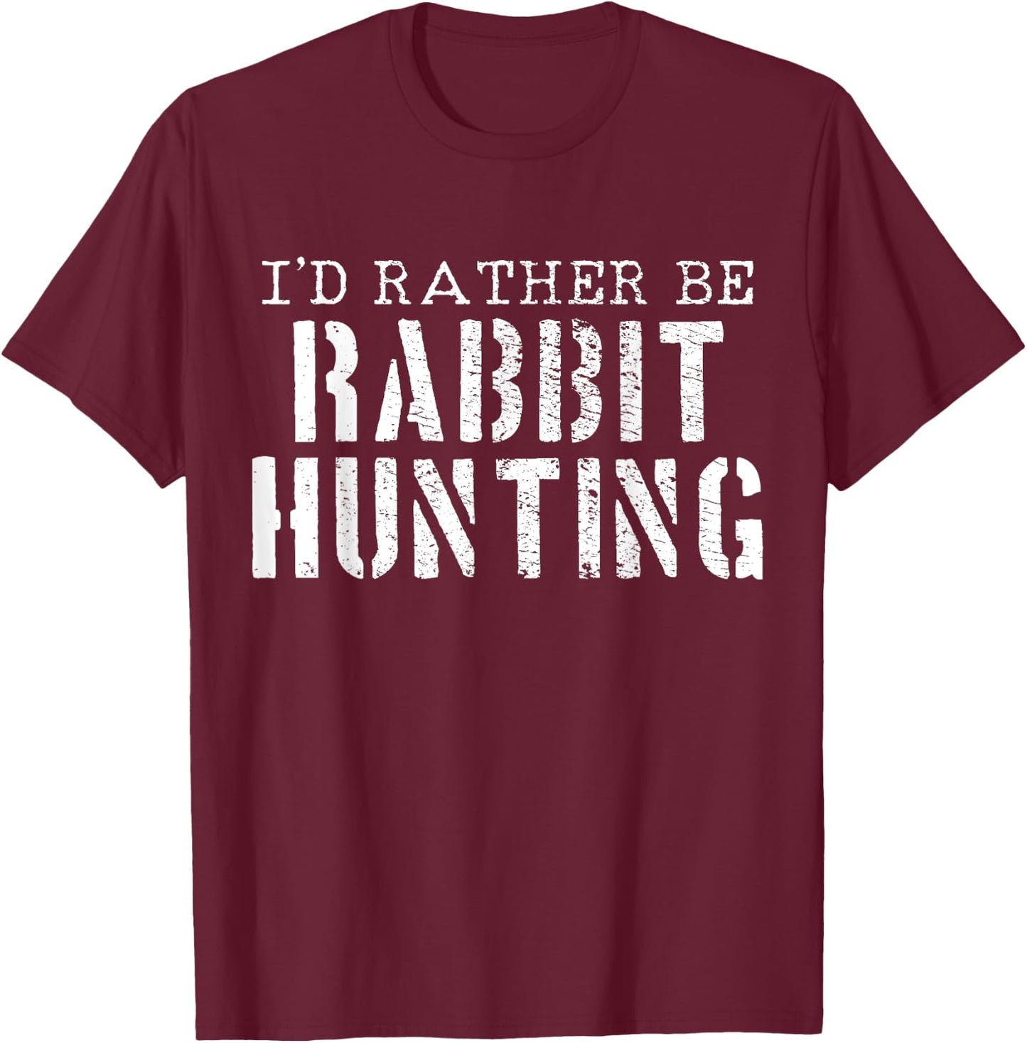 Rabbit Hunting T-Shirt - T-Shirt | Maroon