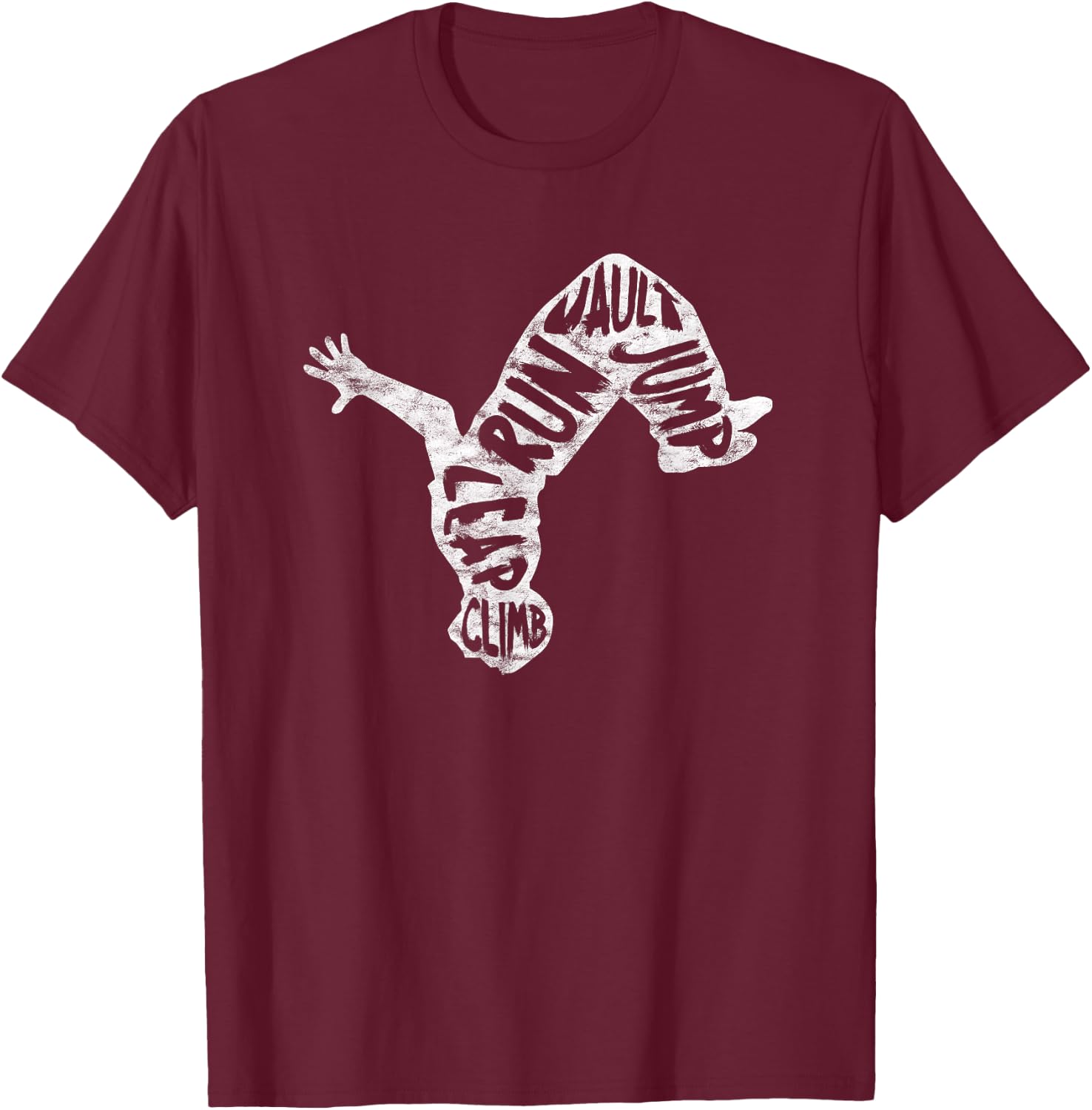 Parkour Free Running Backflip T-Shirt - T-Shirt | Maroon