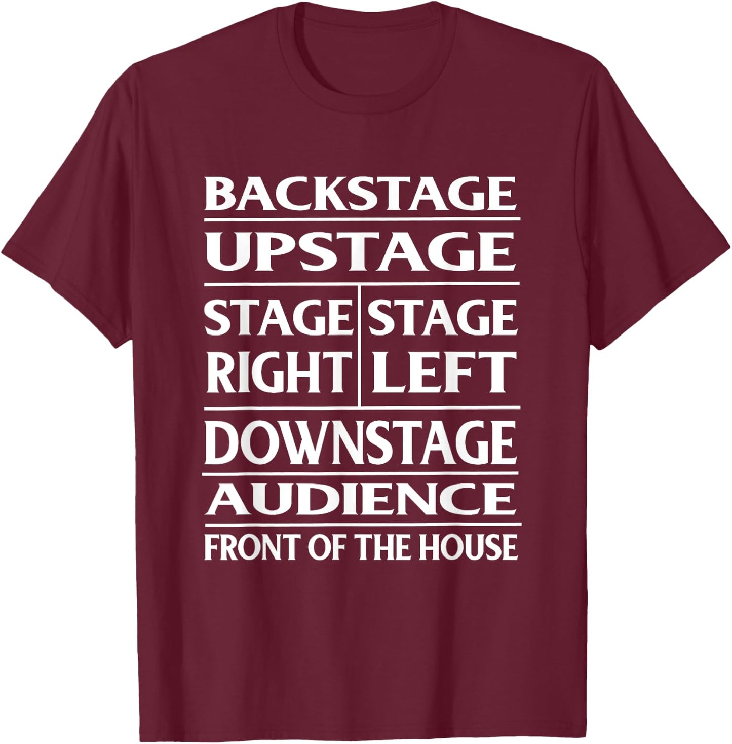 Stage Theatre Anatomy Funny T-Shirt - T-Shirt | Maroon