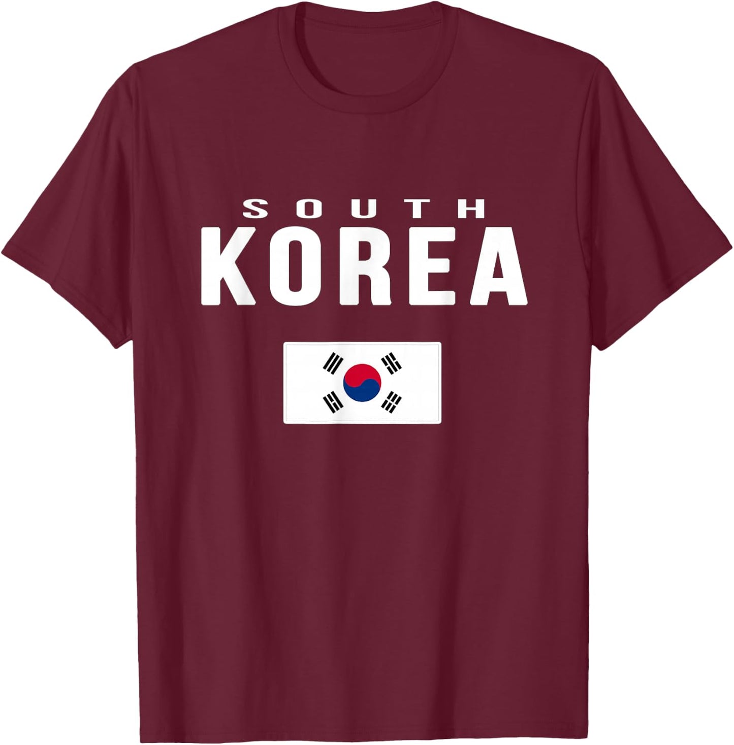 South Korea Korean Flag Gift Souvenir T-Shirt - T-Shirt | Maroon