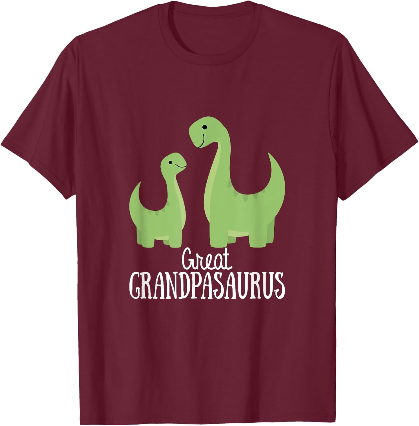 Great Grandpasaurus Grandpa Saurus Dinosaur T-Shirt - T-Shirt | Maroon