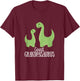 Great Grandpasaurus Grandpa Saurus Dinosaur T-Shirt - T-Shirt | Maroon