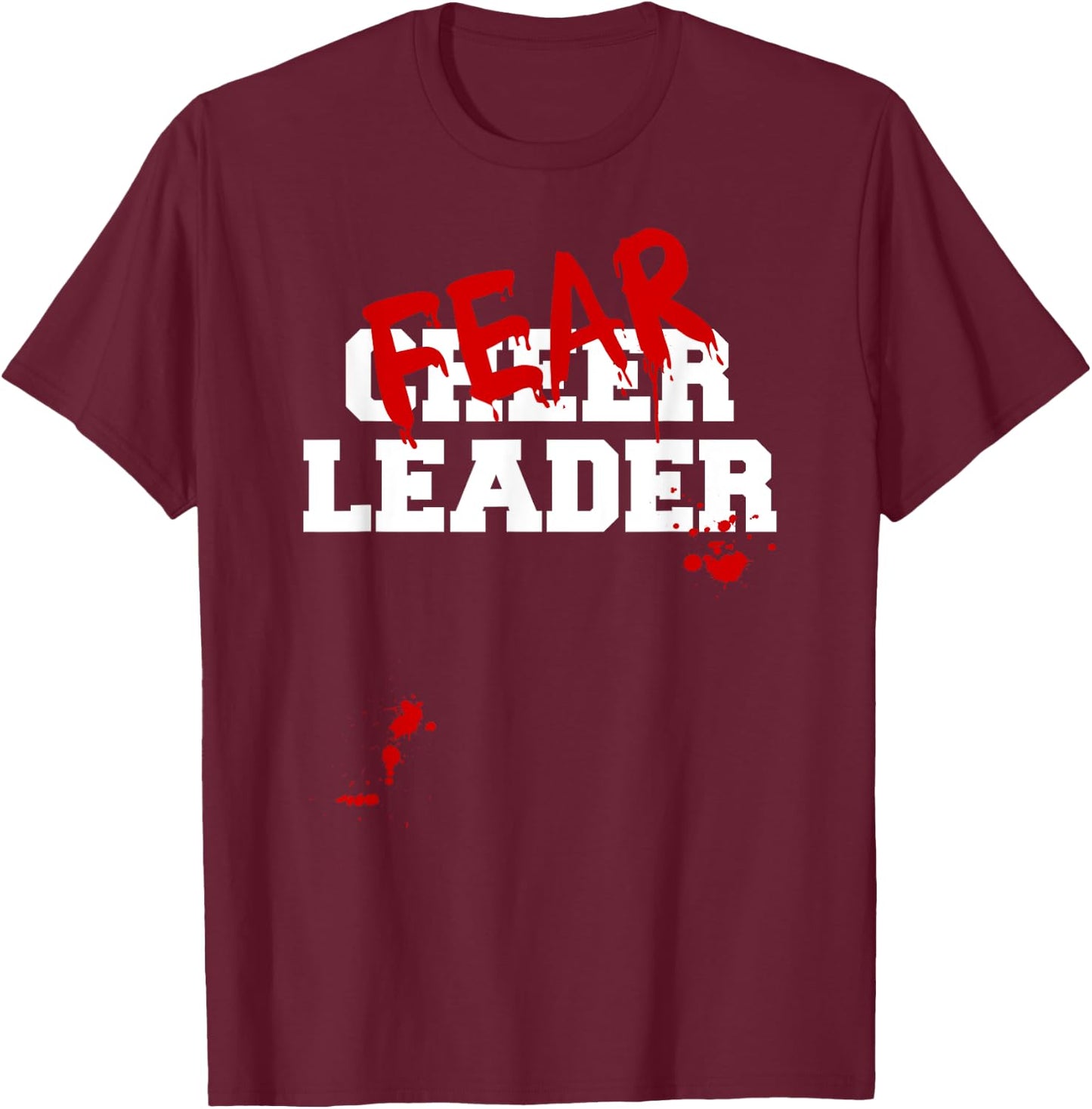 Fearleader Zombie Cheerleader Halloween Costume T-Shirt - T-Shirt | Maroon