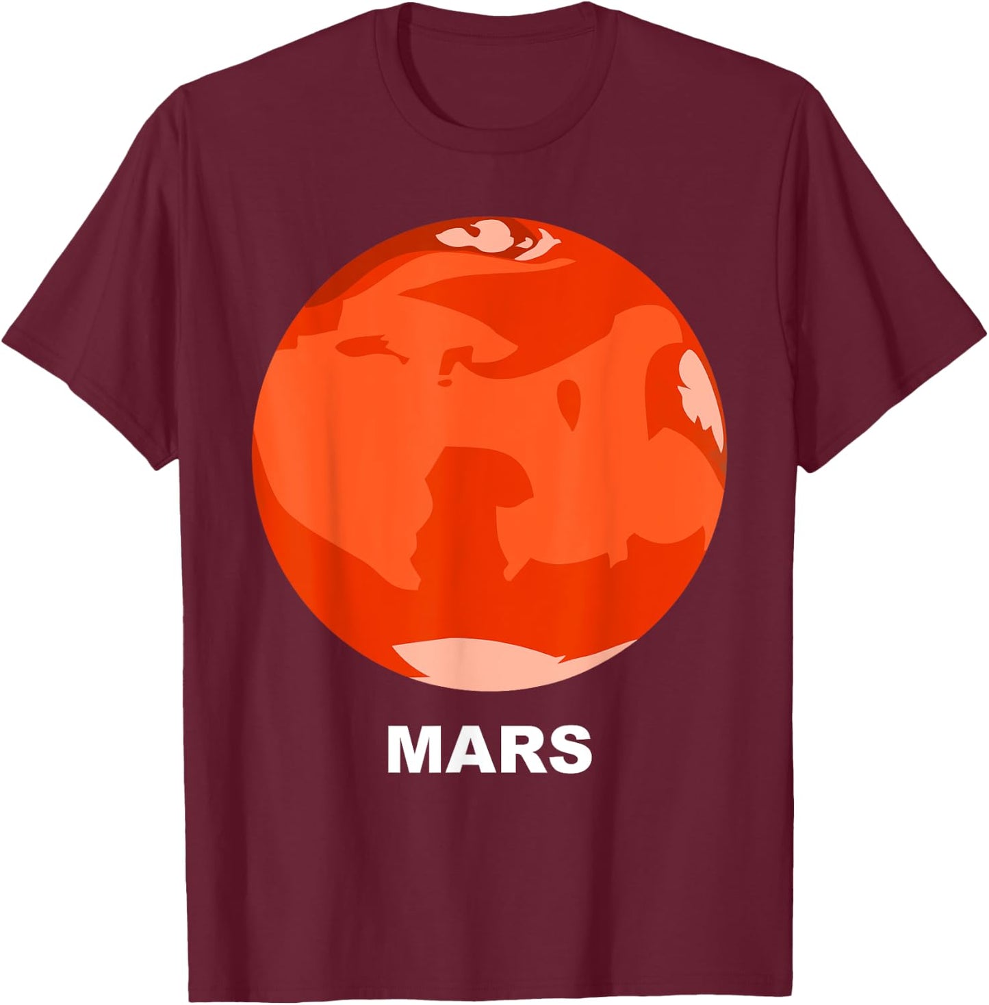 Solar System Group Costumes - Giant Planet Mars Costume T-Shirt - T-Shirt | Maroon
