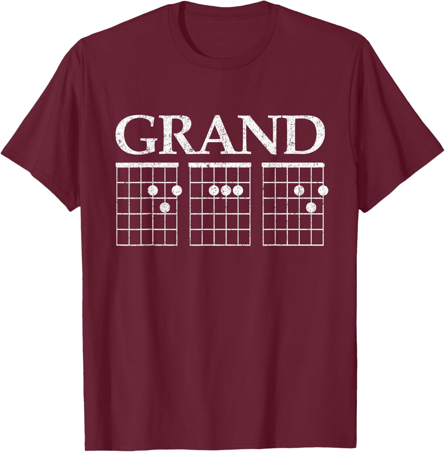 Music Guitar Chord GrandDAD Father's Day Gift Granddad T-Shirt - T-Shirt | Maroon