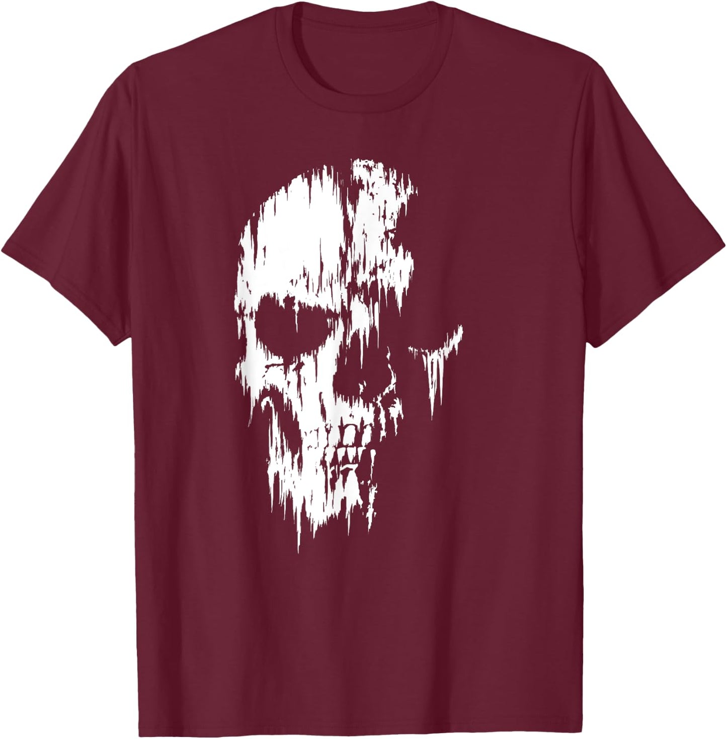 Tattered Skull T-Shirt - T-Shirt | Maroon