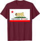 California Republic Pug T-Shirt - T-Shirt | Maroon