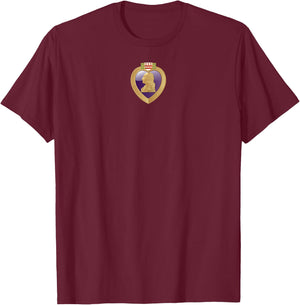 Purple Heart Military Veteran T-Shirt - T-Shirt | Maroon