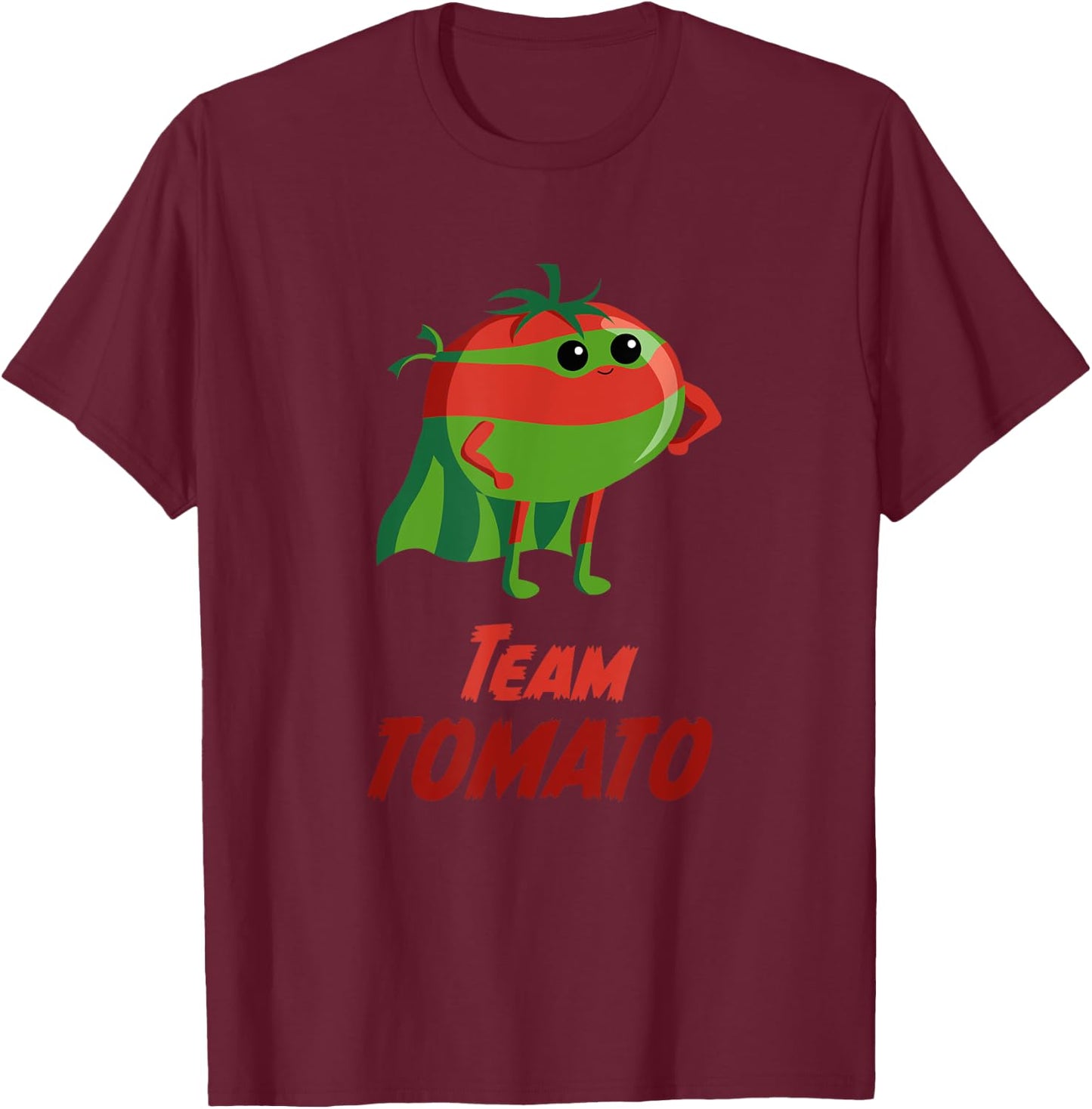 Team Tomato | Super hero for vegans vegetarians and gardener T-Shirt - T-Shirt | Maroon