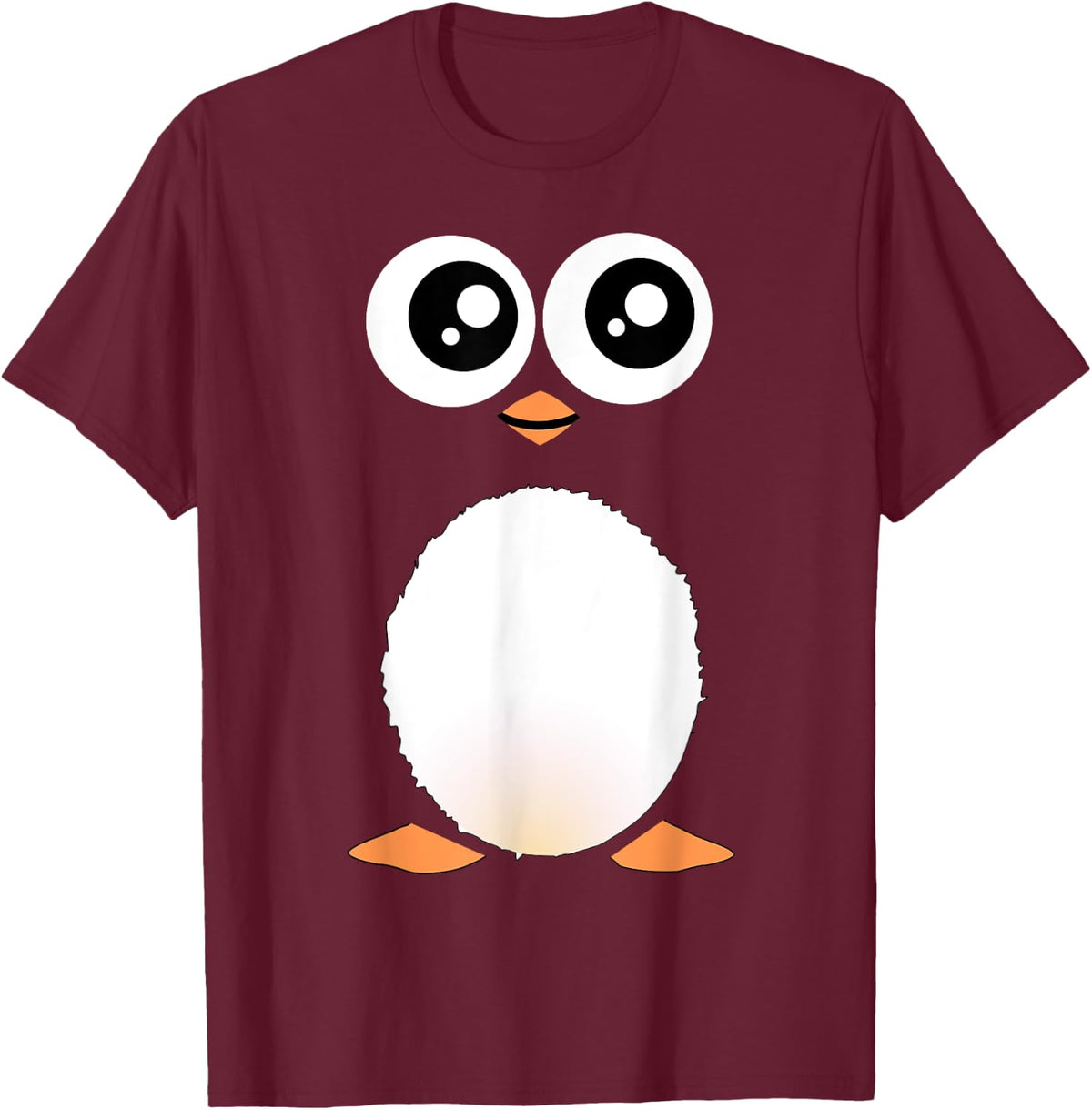 Cute Penguin - sweet cartoon cartoony animal T-Shirt - T-Shirt | Maroon