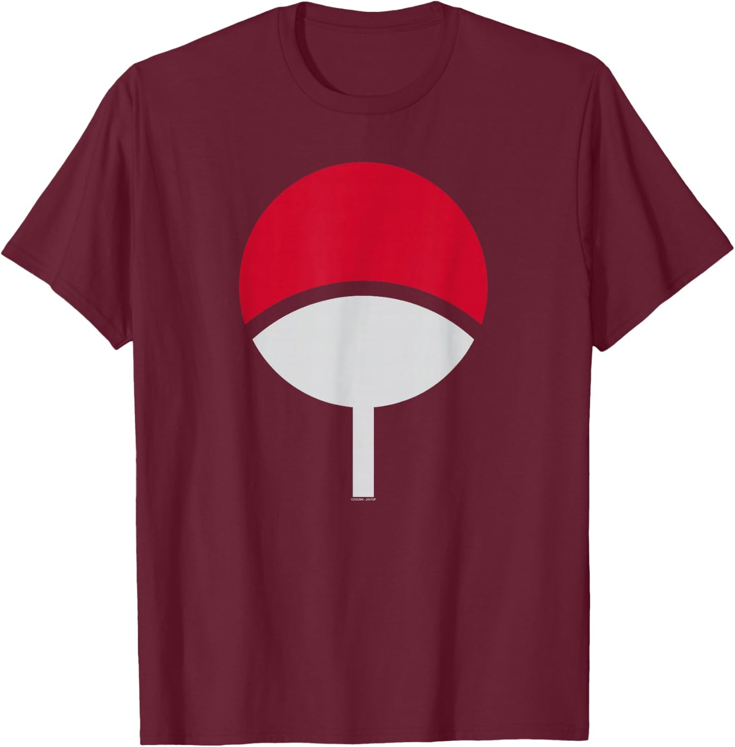 Naruto Shippuden Sasuke Uchiha Clan Icon Anime T-Shirt - T-Shirt | Maroon