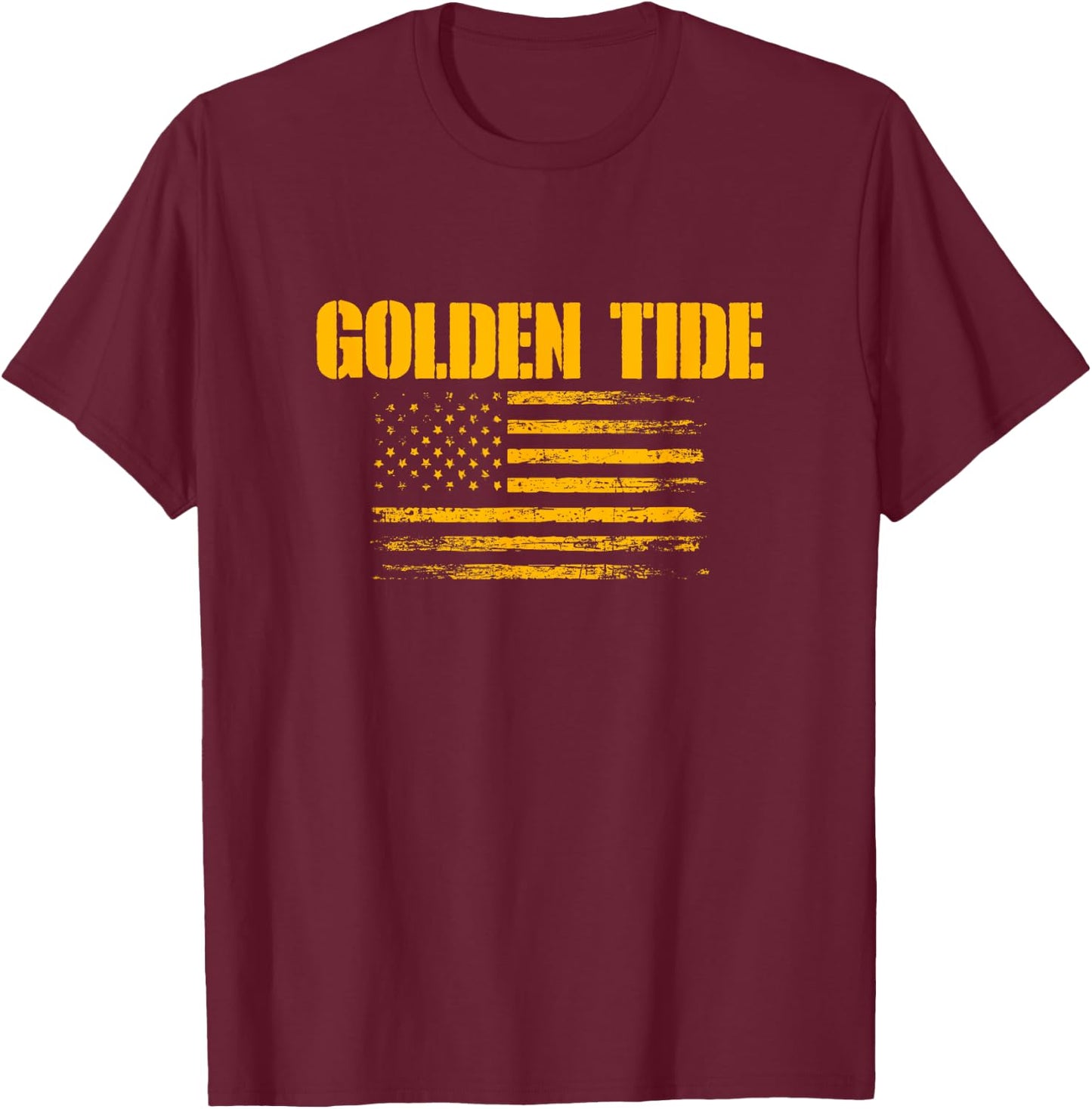 Peabody Golden Tide USA Flag Pride T-Shirt - T-Shirt | Maroon