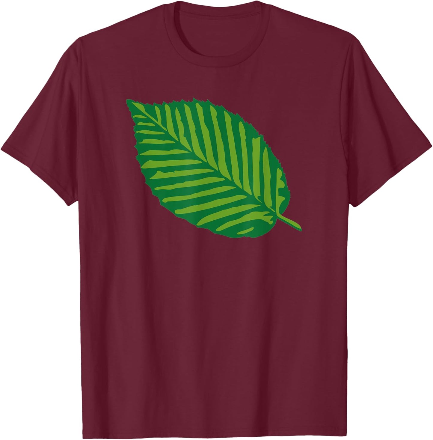 Green leaf T-Shirt - T-Shirt | Maroon
