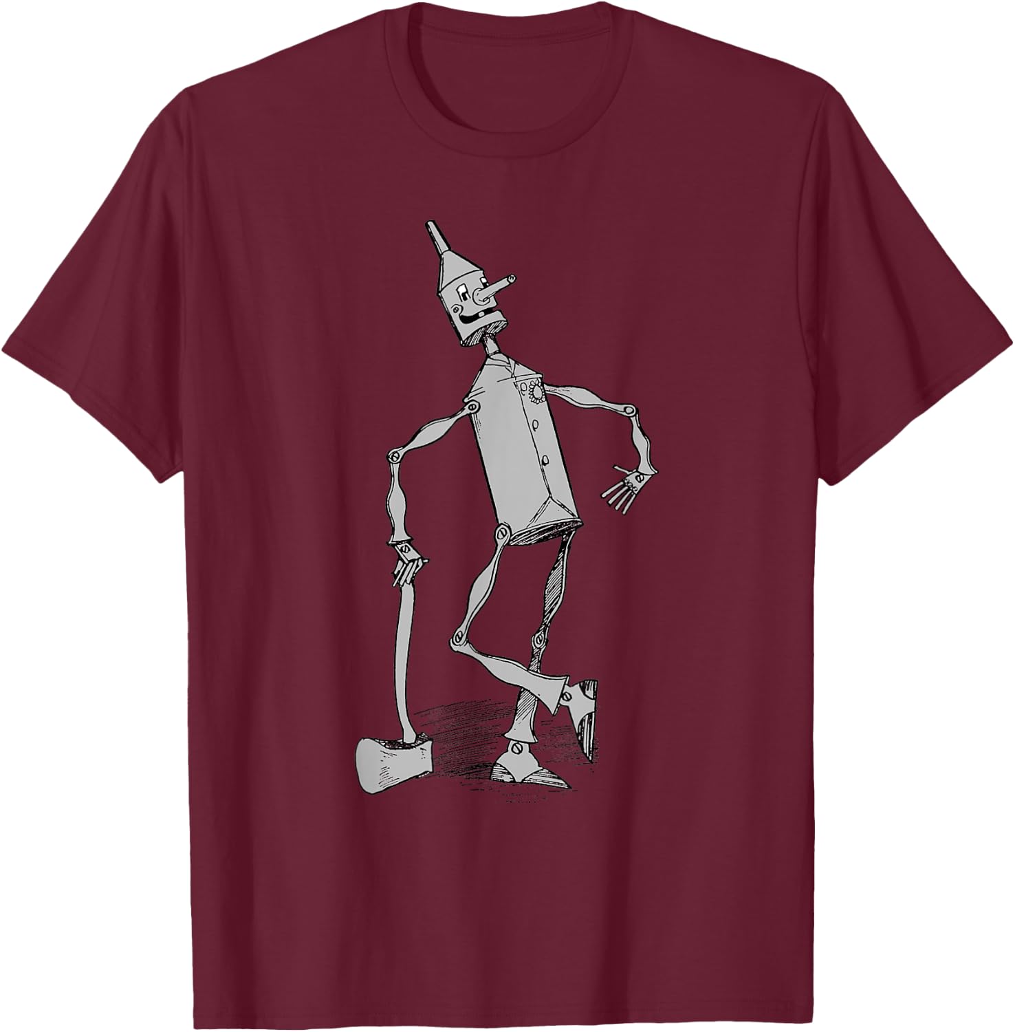 Tin Man Shirt - The Wizard of OZ -Vintage Tin Man T-Shirt - T-Shirt | Maroon