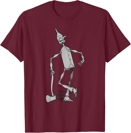 Tin Man Shirt - The Wizard of OZ -Vintage Tin Man T-Shirt - T-Shirt | Maroon