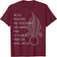 Chant du diable, foreign legion song verse T-Shirt - T-Shirt | Maroon