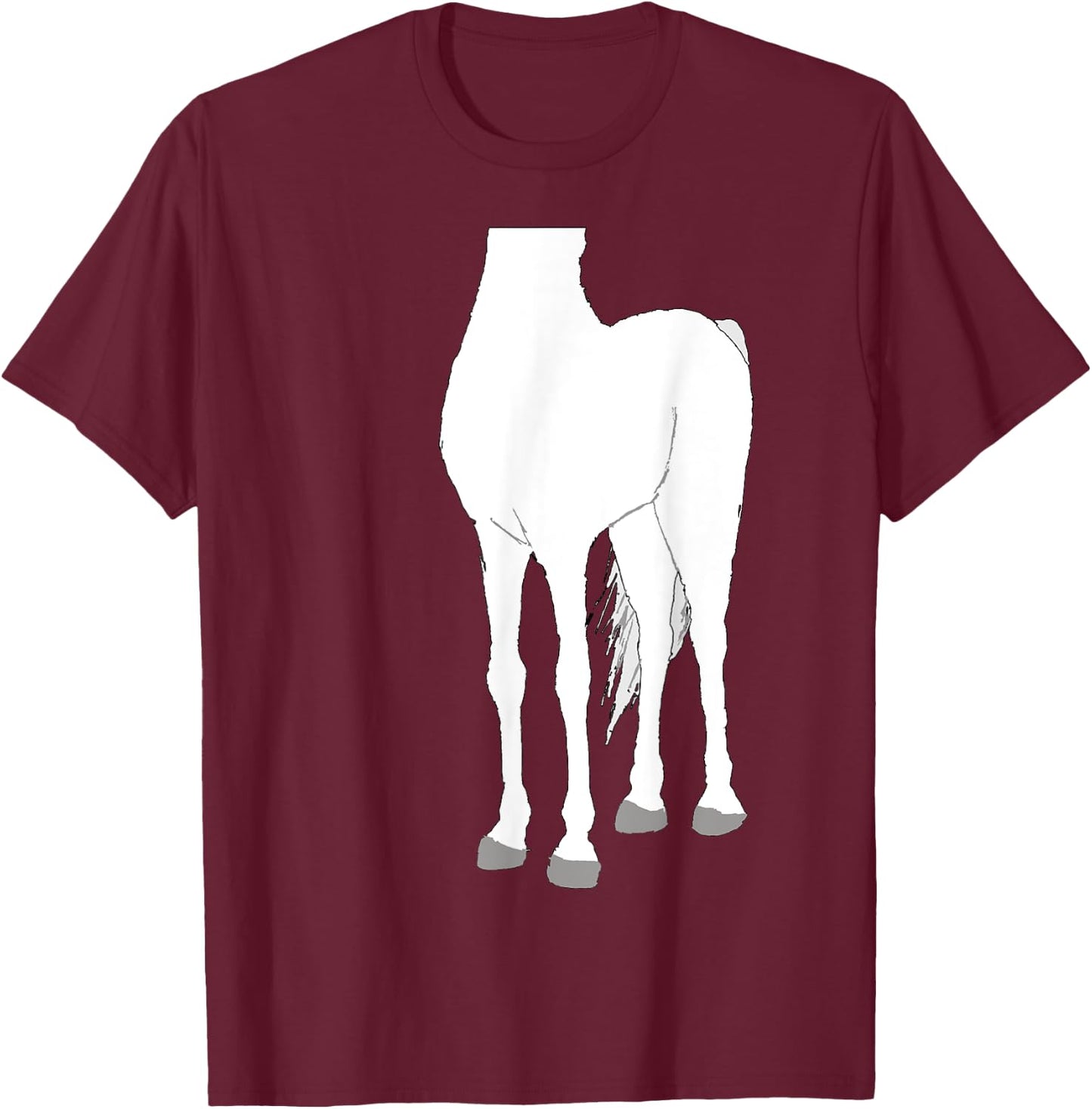 Halloween Horse Body White Costume Shirt for Kids T-Shirt - T-Shirt | Maroon