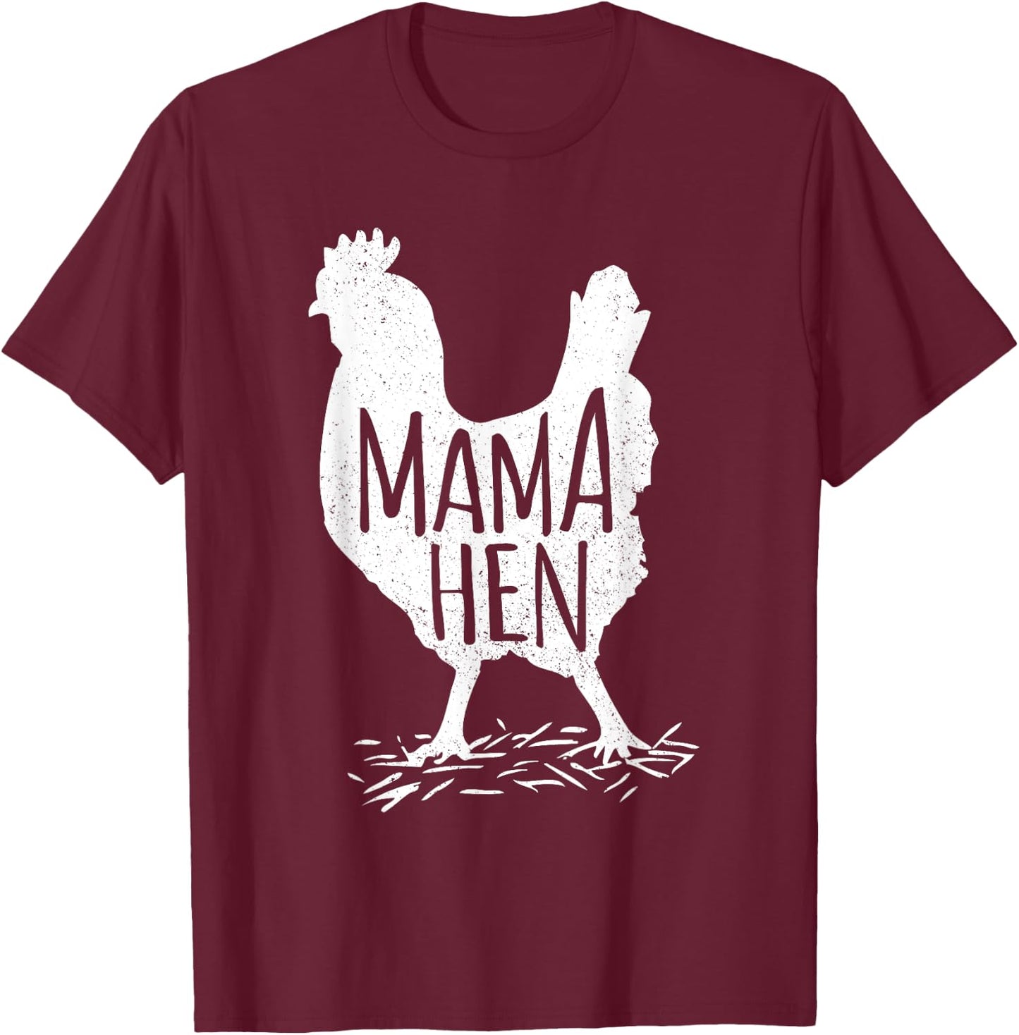 Funny Mother's Day Mama Hen Chicken Gift Mom Farm Shirt T-Shirt - T-Shirt | Maroon