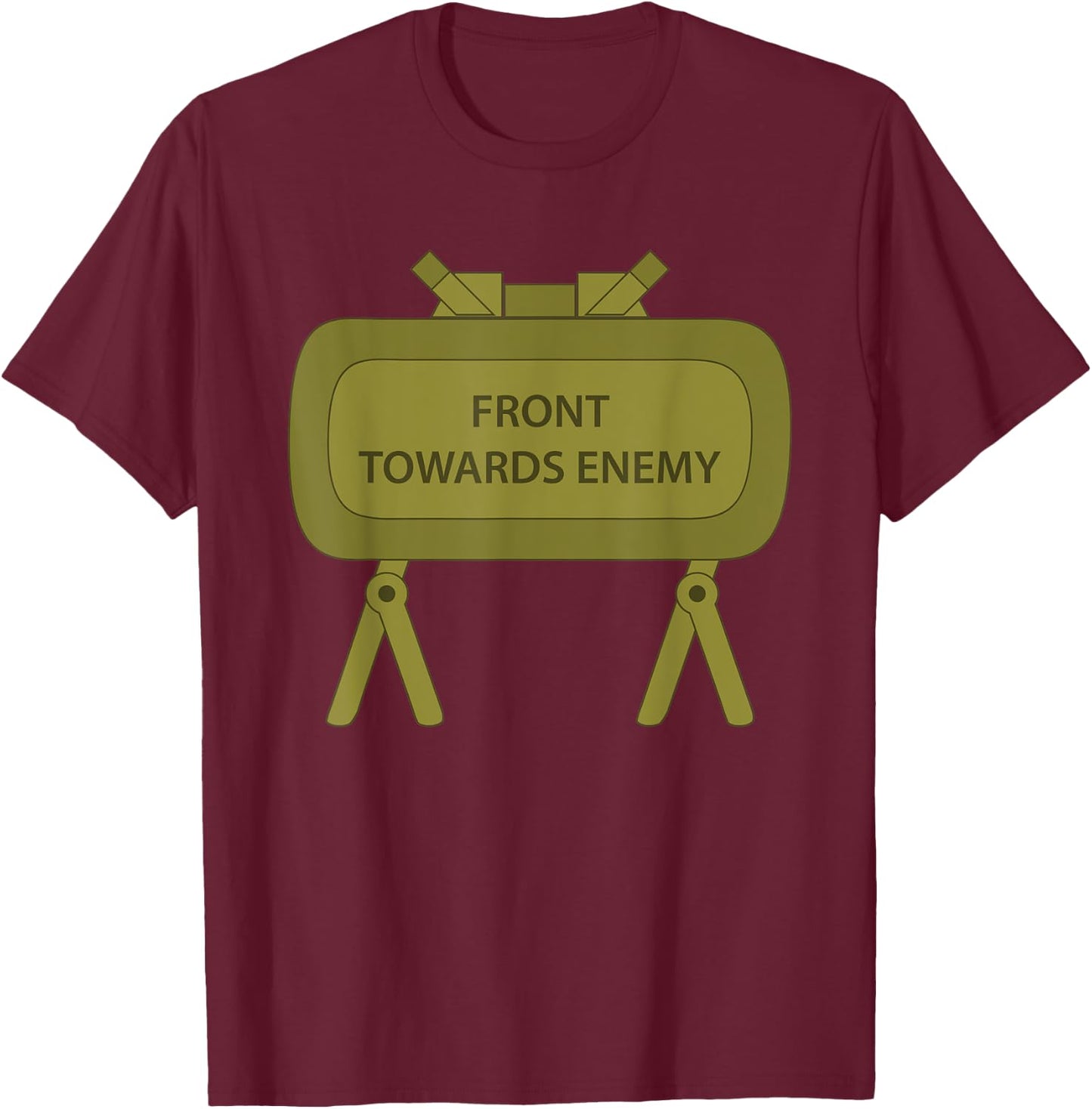 Front Toward Enemy Military T Shirt T-Shirt - T-Shirt | Maroon