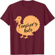Teacher's Aide Turkey Turkey Thanksgiving Men Women Kids T-Shirt - T-Shirt | Maroon