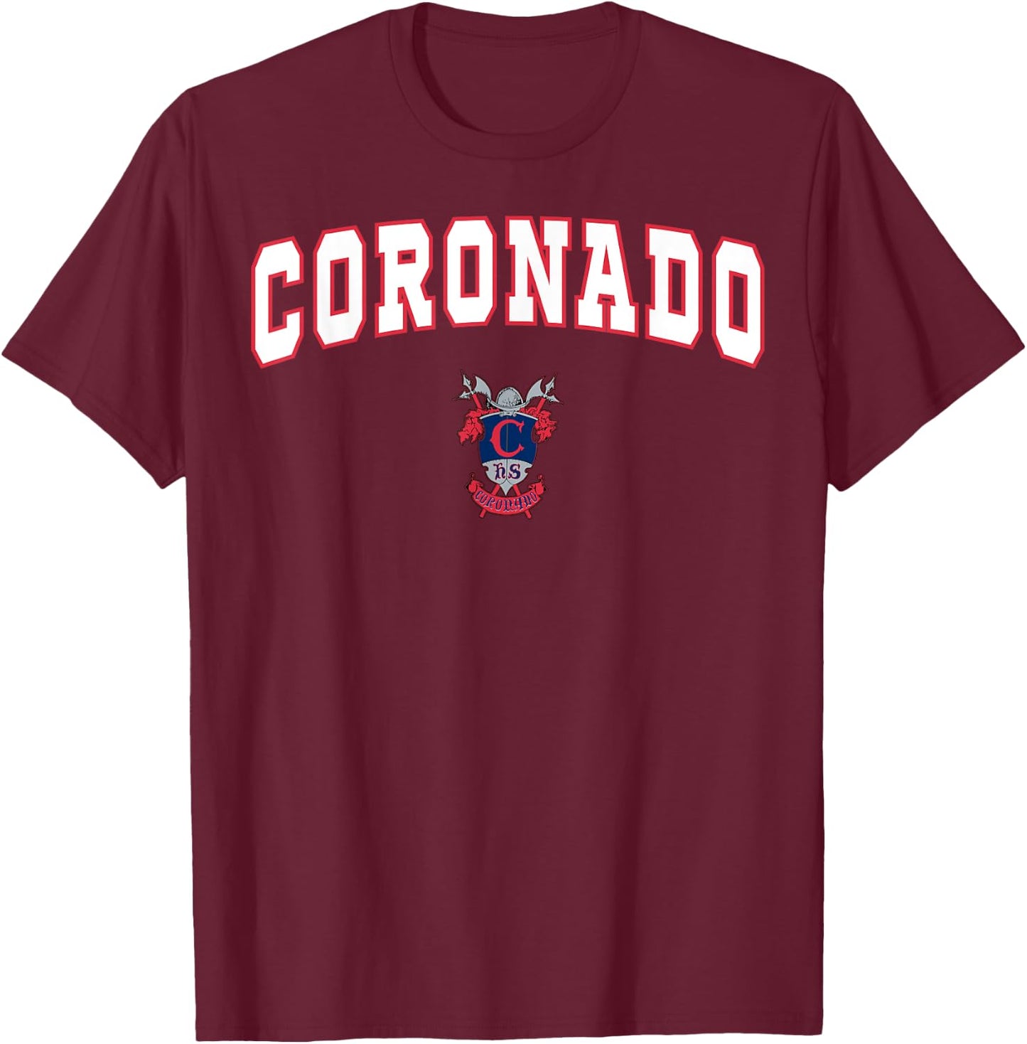 Coronado High School Dons C2 T-Shirt - T-Shirt | Maroon