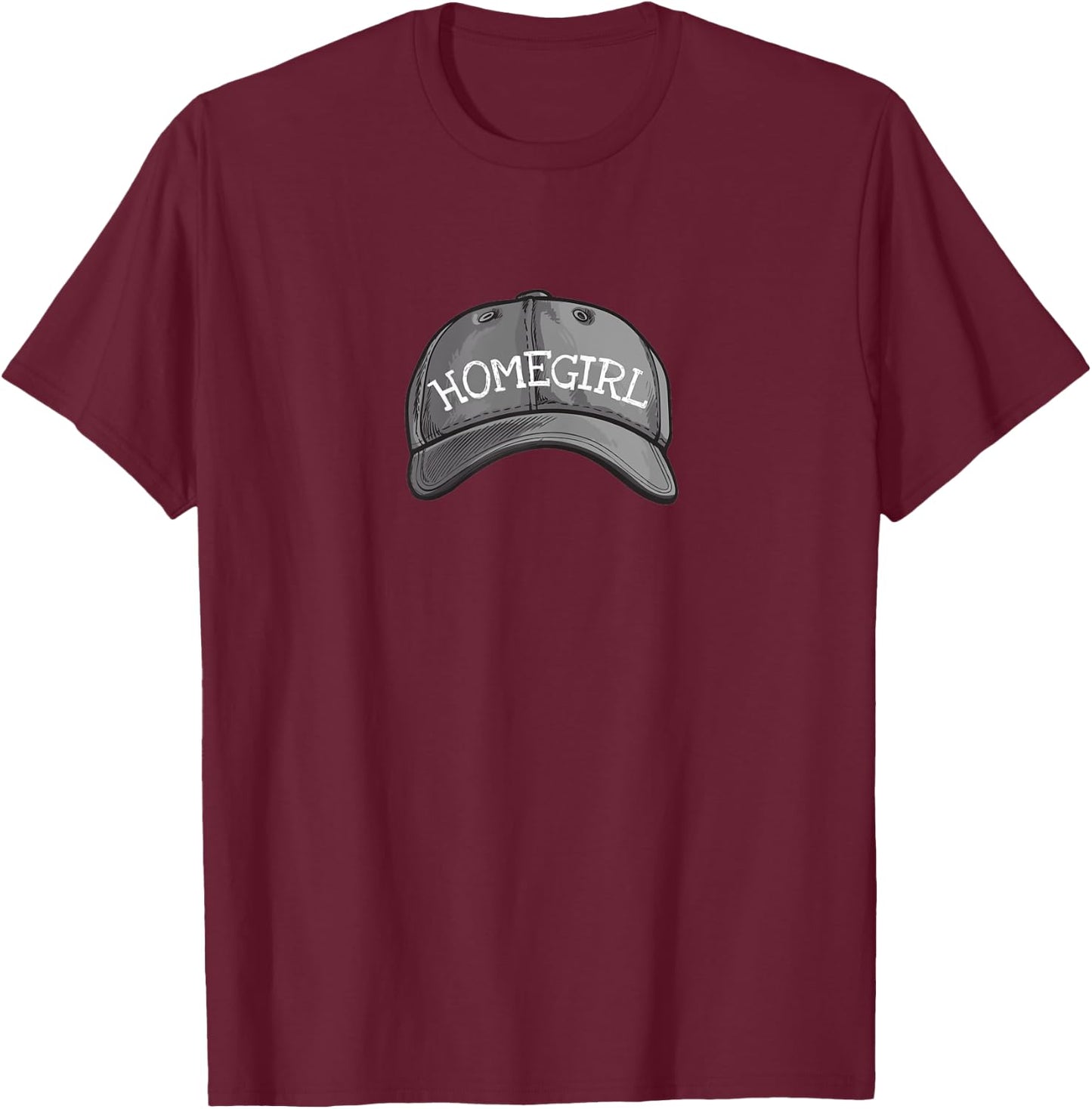 Pop Culture Homegirl Baseball Cap T-Shirt - T-Shirt | Maroon