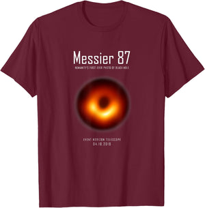 Messier 87 BlackHole Day Event Horizon Commemorative T-Shirt - T-Shirt | Maroon