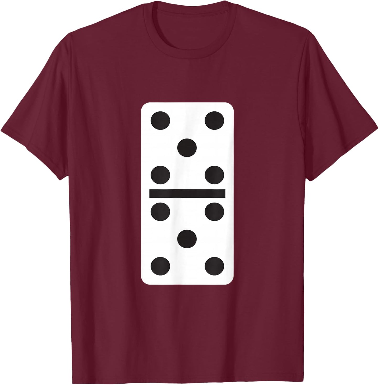 Double Five Dominoes Halloween Costume 5 Domino Game T-Shirt - T-Shirt | Maroon