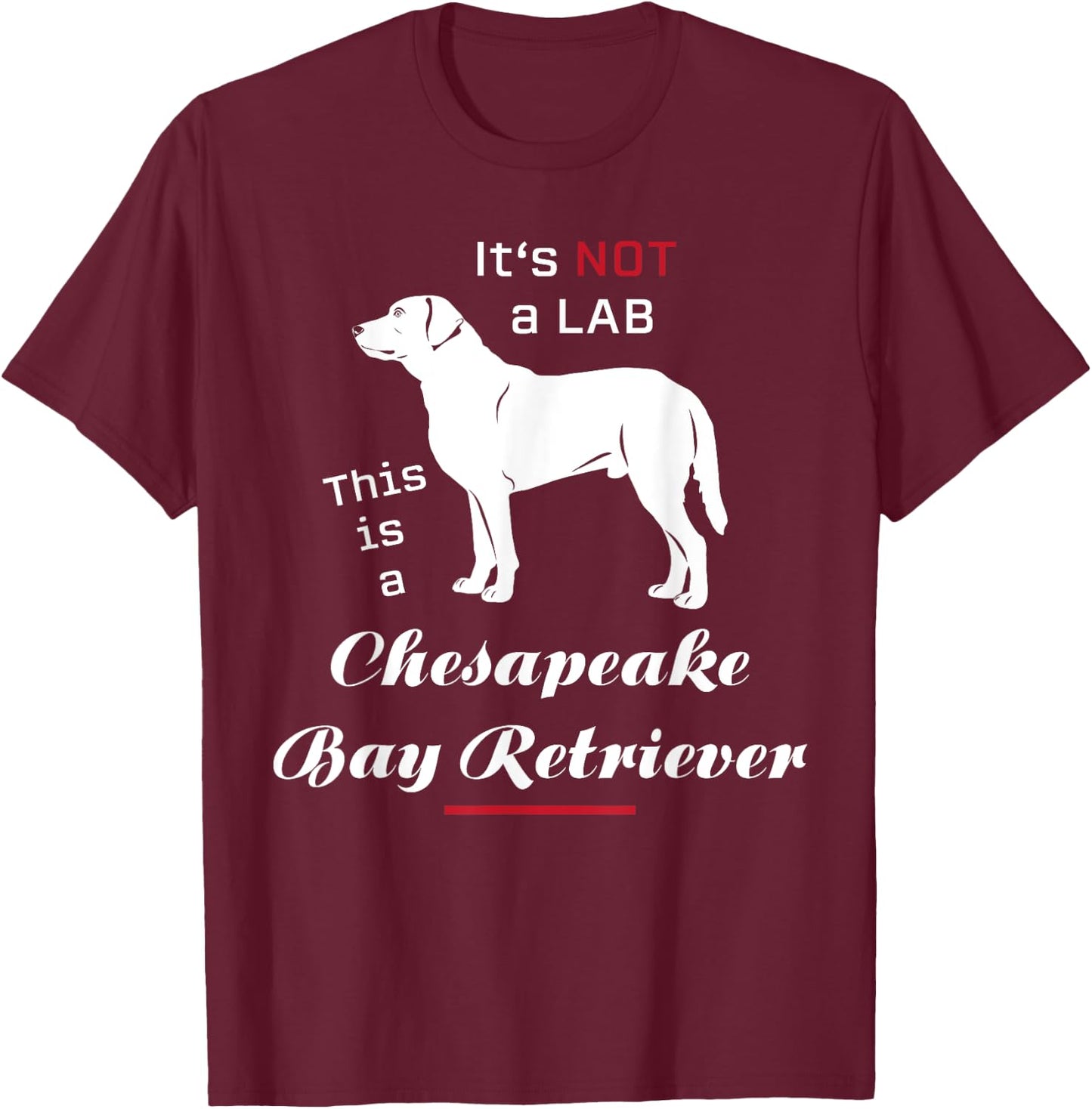 It's not a Lab this is a Chesapeake Bay Retriever T-Shirt - T-Shirt | Maroon