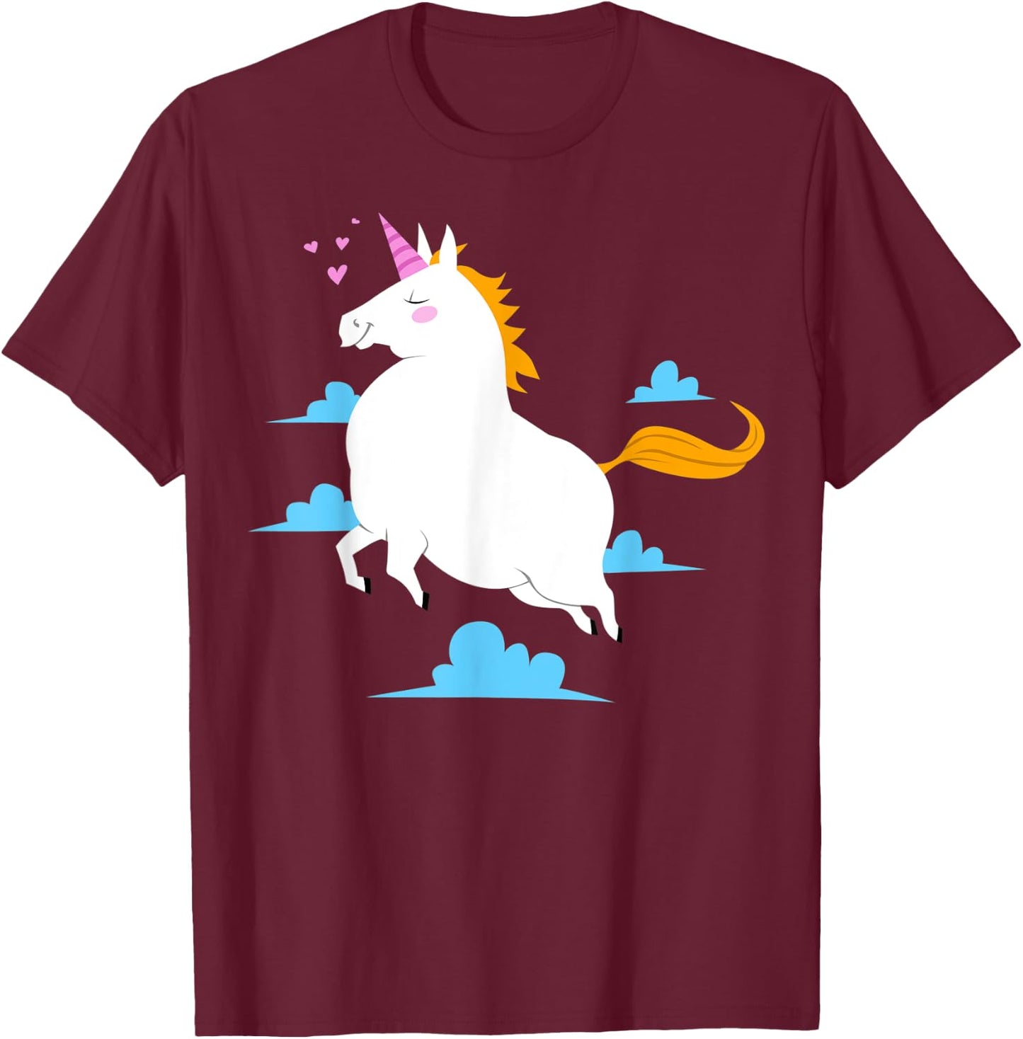 kawaii Fat unicorn T-Shirt - T-Shirt | Maroon