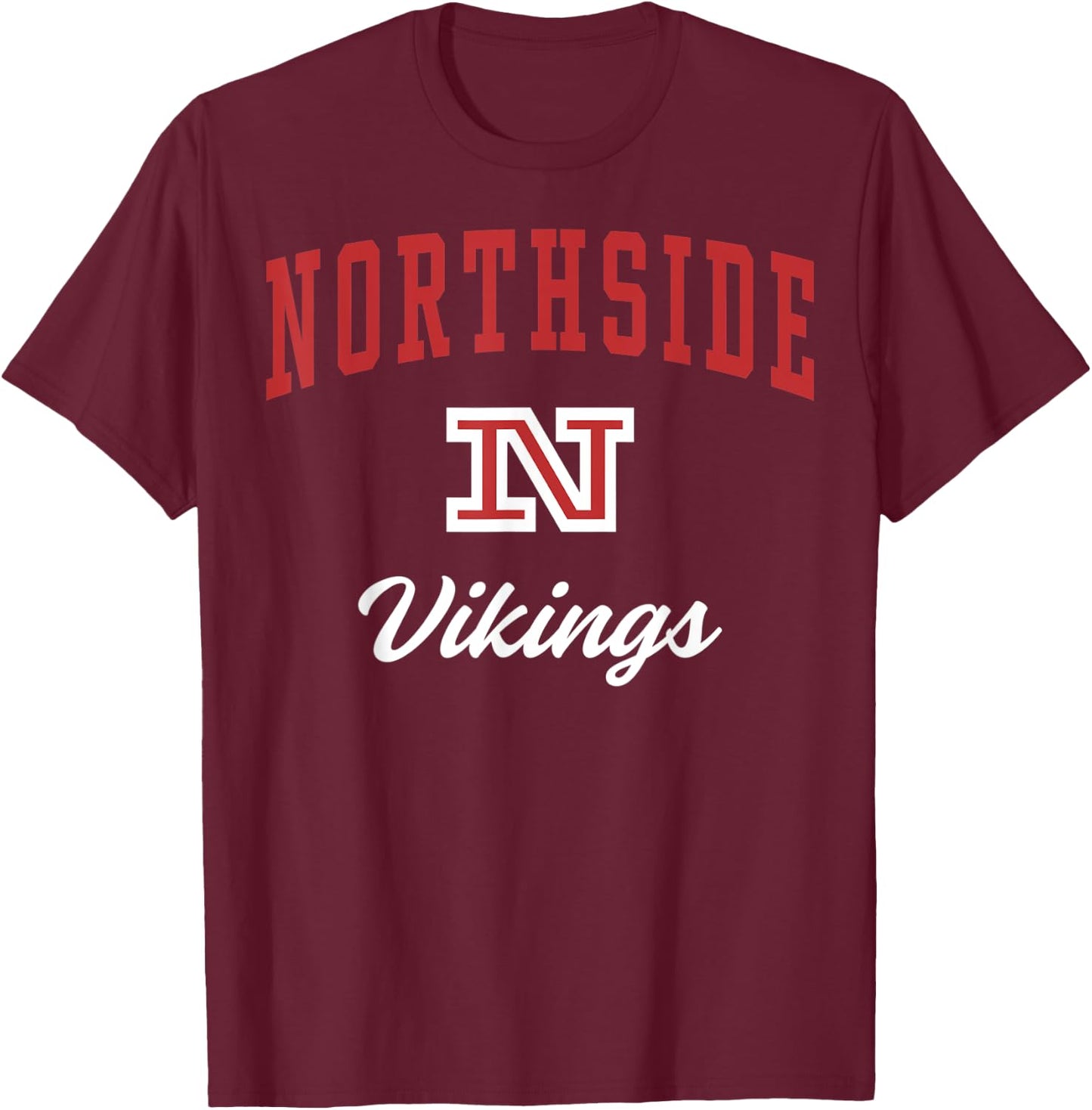 Northside High School Vikings C3 T-Shirt - T-Shirt | Maroon