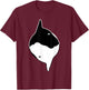 Cool Yin Yang Dog - Cute Bull Terrier T-Shirt - T-Shirt | Maroon