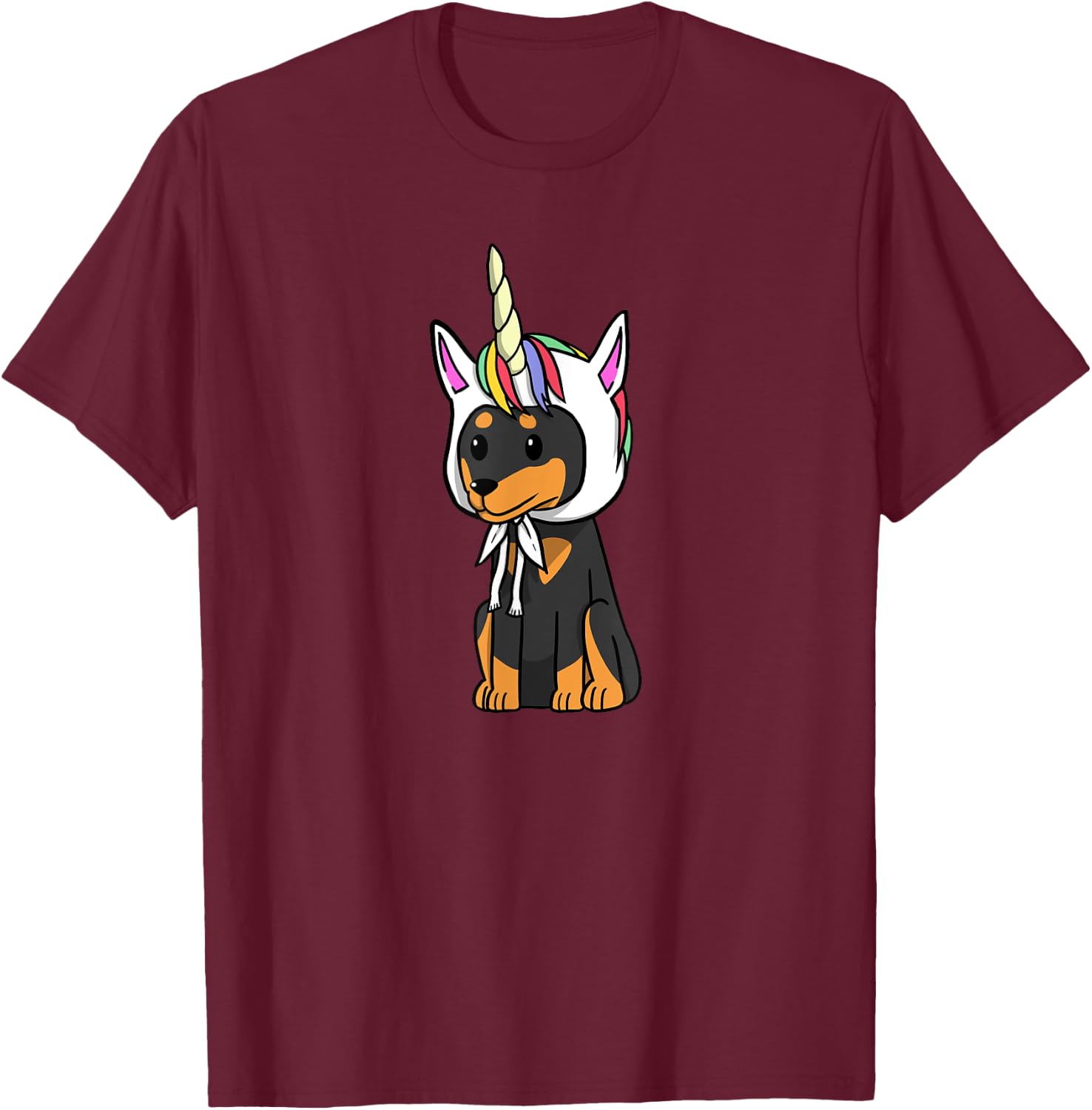 Unicorn Miniature Pinscher Funny Min Pin Dog Shirt Women Kids T-Shirt - T-Shirt | Maroon