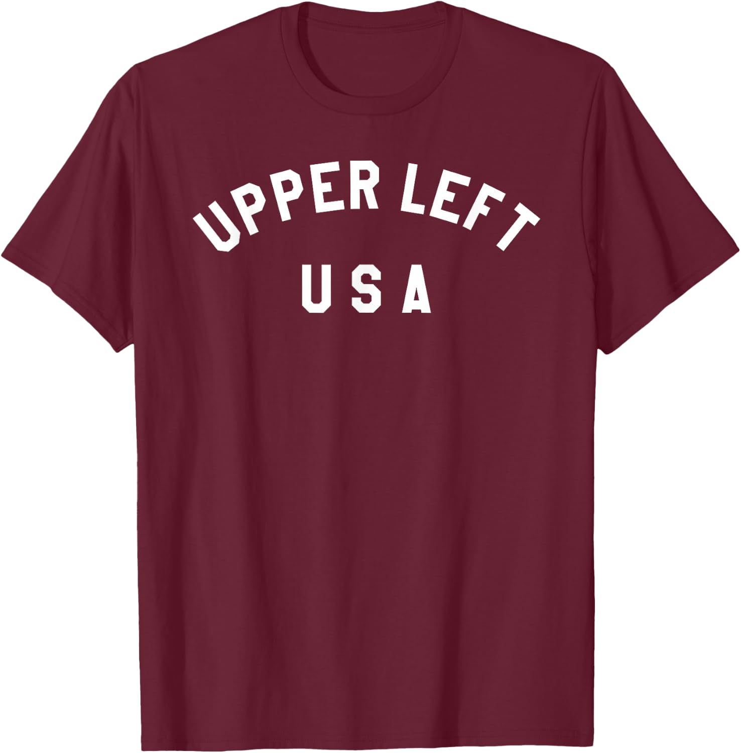 Upper Left USA T shirt T-Shirt - T-Shirt | Maroon