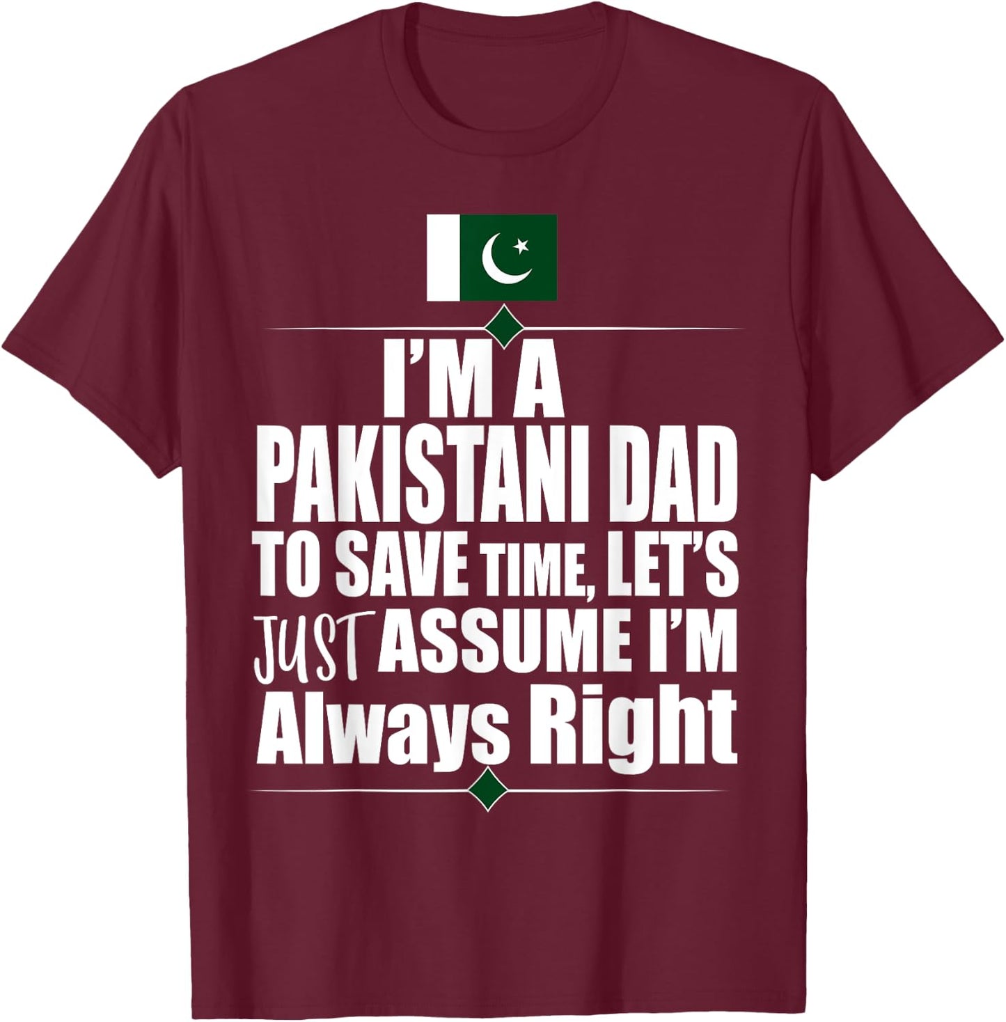 Storecastle: I'm A Pakistani Dad Father's Gift T-Shirt - T-Shirt | Maroon