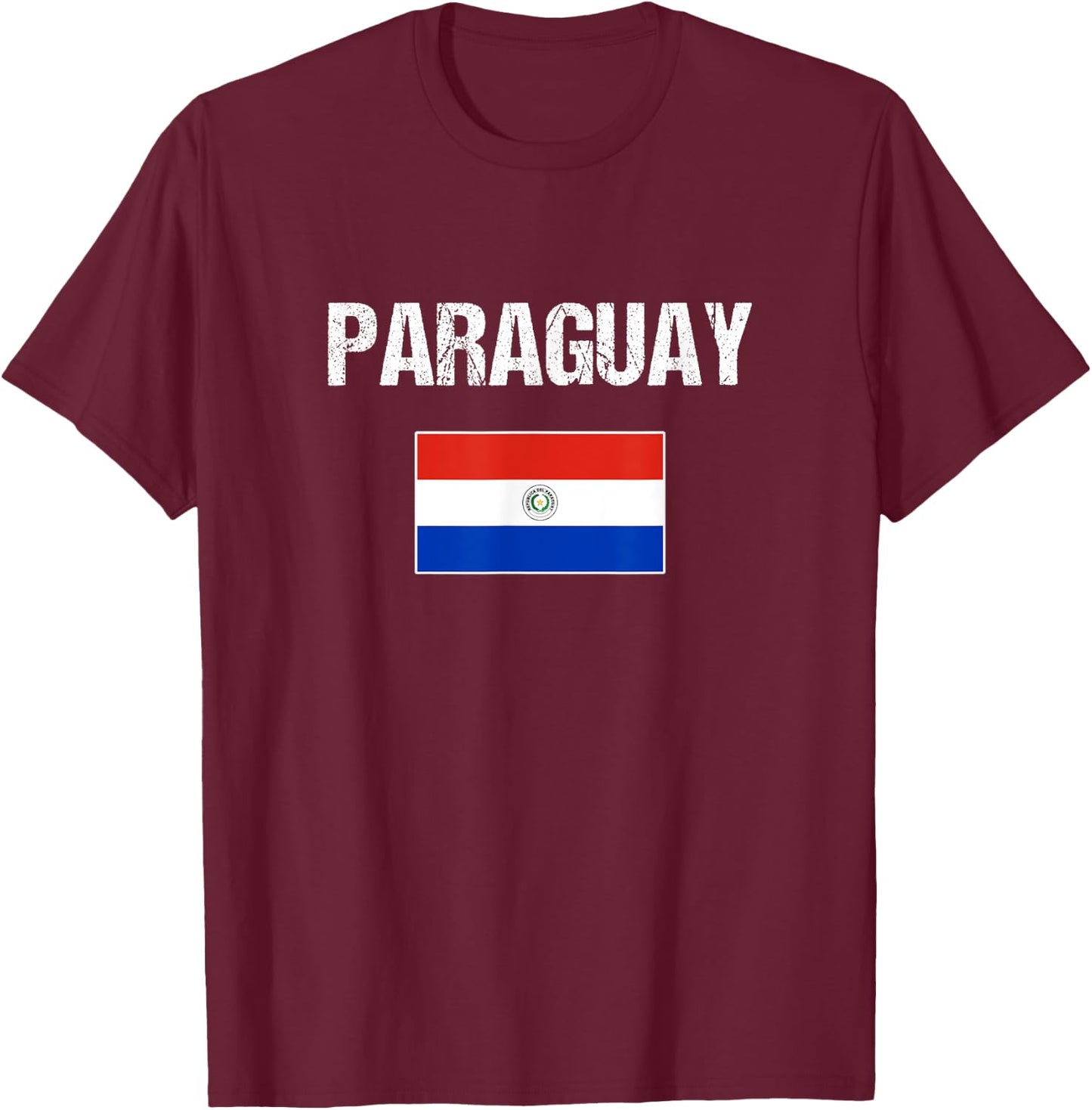 Paraguay Paraguayan Flag Shirt Men Women Youth Kids T-Shirt - T-Shirt | Maroon