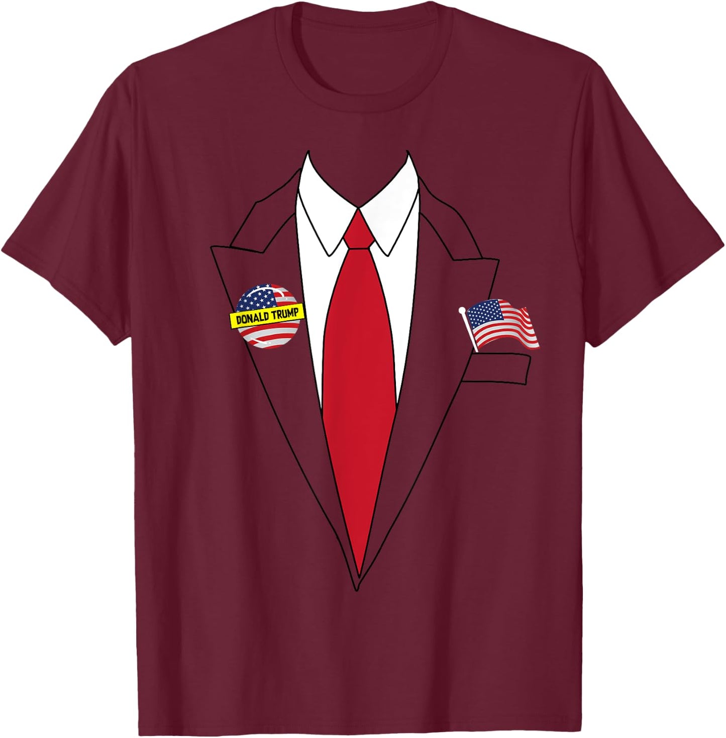 Donald Trump Halloween Costume Shirt | Cute President Gift T-Shirt - T-Shirt | Maroon