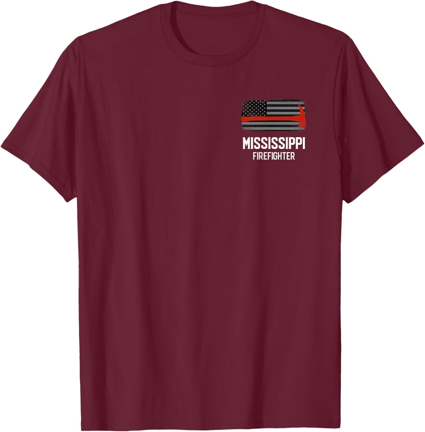 Mississippi Fire Rescue Firefighters Firemen Duty T-Shirt - T-Shirt | Maroon