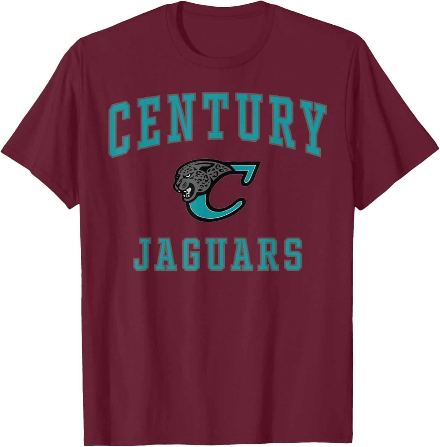 Century High School Jaguars C1 T-Shirt - T-Shirt | Maroon