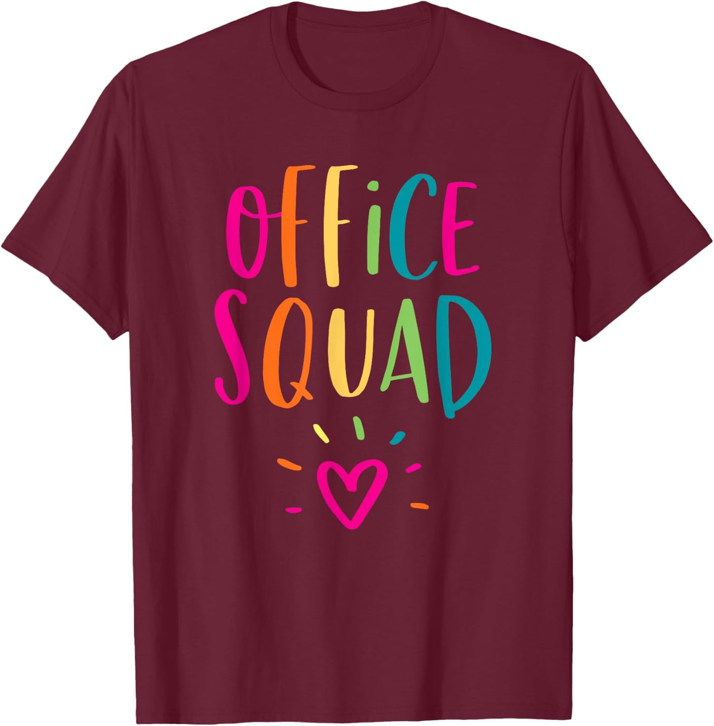 Office Squad Administrative Assistant Gift School Secretary T-Shirt - T-Shirt | Maroon