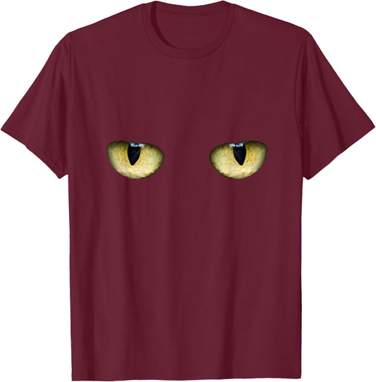 Black Cat Eyes Men Women Kids T-Shirt - T-Shirt | Maroon