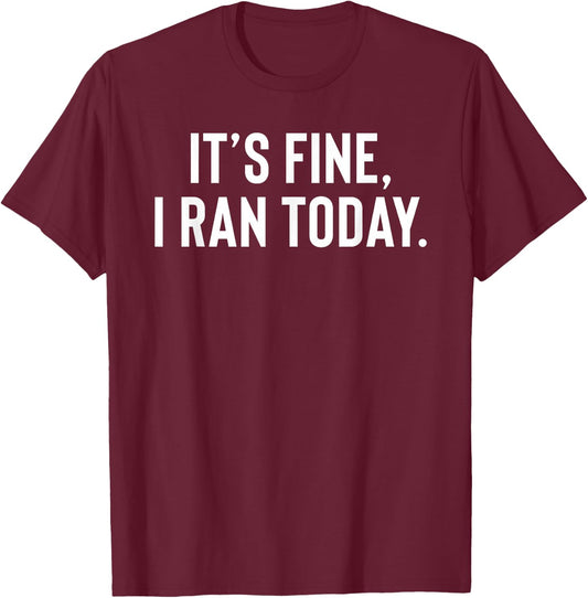 Funny Jogging Or Running Gift T-Shirt - T-Shirt | Maroon